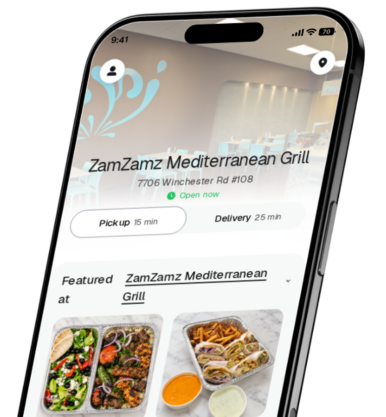 ZamZamz Mediterranean Grill app preview